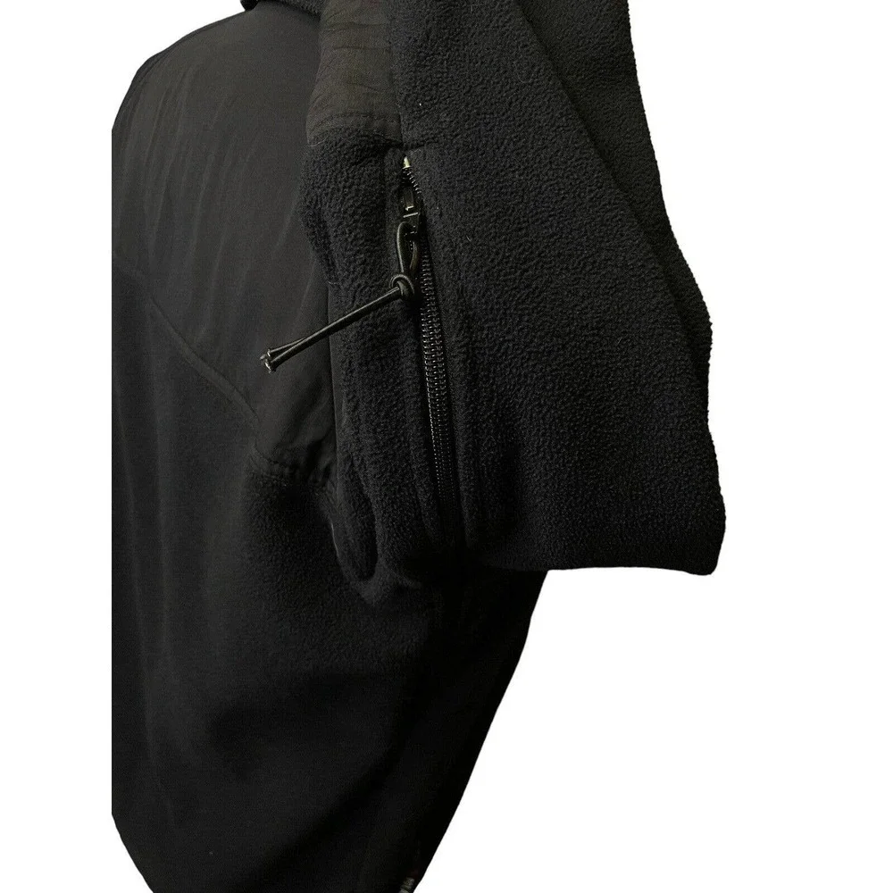 Cabela’s Mens Wind Stopper Vented Fleece Jacket Black Hunting Ski Hiking Small